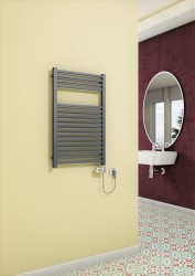 Barbados Electric Towel Warmer 300 Watt 500x800 Anthracite (Thesis Thermostat) - Thumbnail