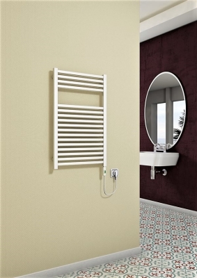 Barbados Electric Towel Warmer 300 Watt 500x800 White (On/Off)