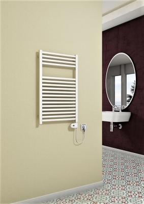 Barbados Electric Towel Warmer 300 Watt 500x800 White (Thesis Thermostat)