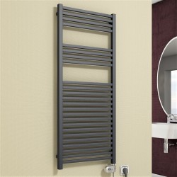 Barbados Electric Towel Warmer 600 Watt 500x1200 Anthracite (Thesis Thermostat) - Thumbnail