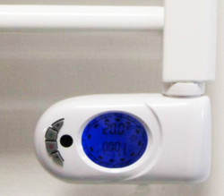 Barbados Electric Towel Warmer 600 Watt 500x1200 White (Musa Thermostat) - Thumbnail
