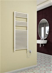 Barbados Electric Towel Warmer 600 Watt 500x1200 White (On/Off) - Thumbnail