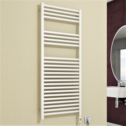 Barbados Electric Towel Warmer 600 Watt 500x1200 White (On/Off) - Thumbnail