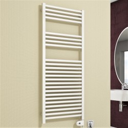 Barbados Electric Towel Warmer 600 Watt 500x1200 White (Thesis Thermostat) - Thumbnail