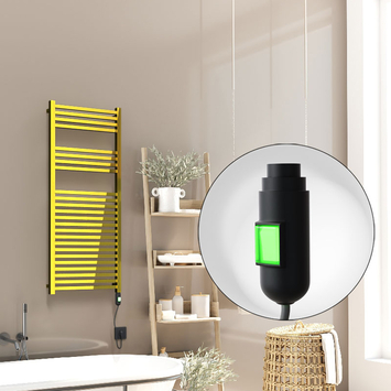 Radiva - Barbados Elektrikli Havlupan 500x1200 Altın (On/Off Düğmeli) 600W