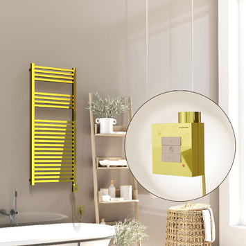 Radiva - Barbados Electric Towel Warmer 500x1200 Gold Ktx1 300 W (Spiral Cable)