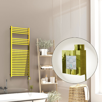 Radiva - Barbados Electric Towel Warmer 500x1200 Gold Ktx4 300 W (Spiral Cable)