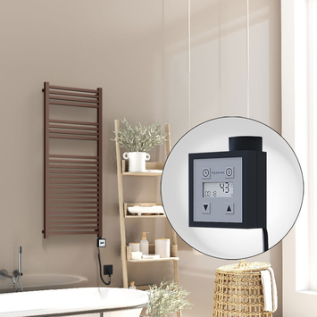 Radiva - Barbados Elektrikli Havlupan 500x1200 Bakır Eskitme (KTX3 Termostat) 600W Spiral Kablolu