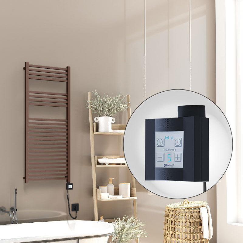 Barbados Electric Towel Warmer 500x1200 Antique Copper Ktx4 300 W (Spiral Cable)