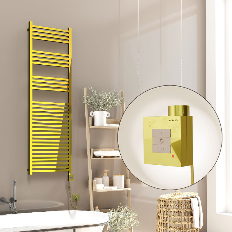 Barbados Electric Towel Warmer 500x1600 Gold Ktx1 600 W (Spiral Cable)