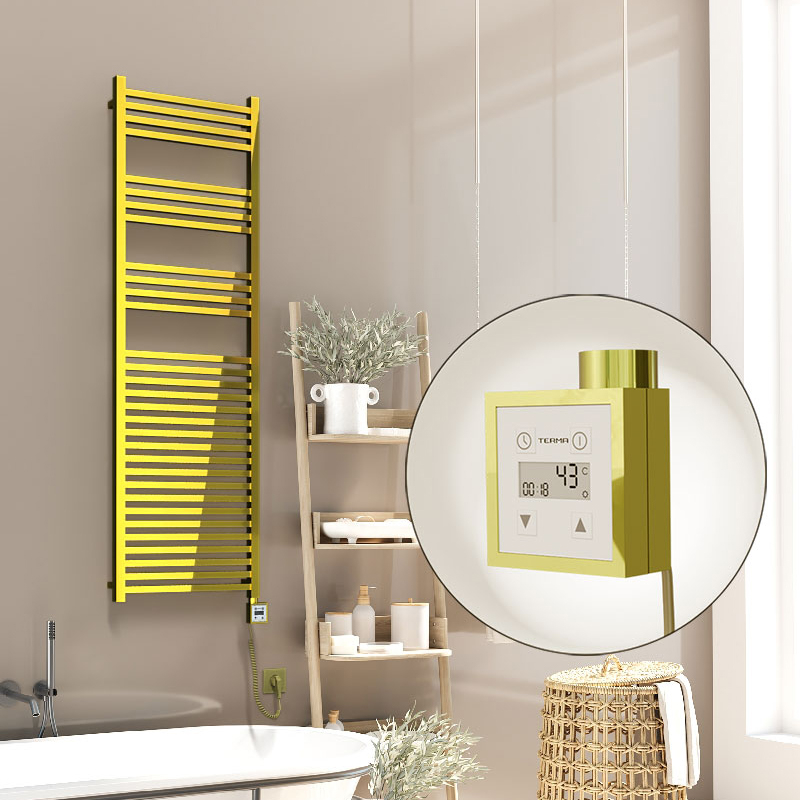 Barbados Electric Towel Warmer 500x1600 Gold Ktx3 600 W (Spiral Cable)