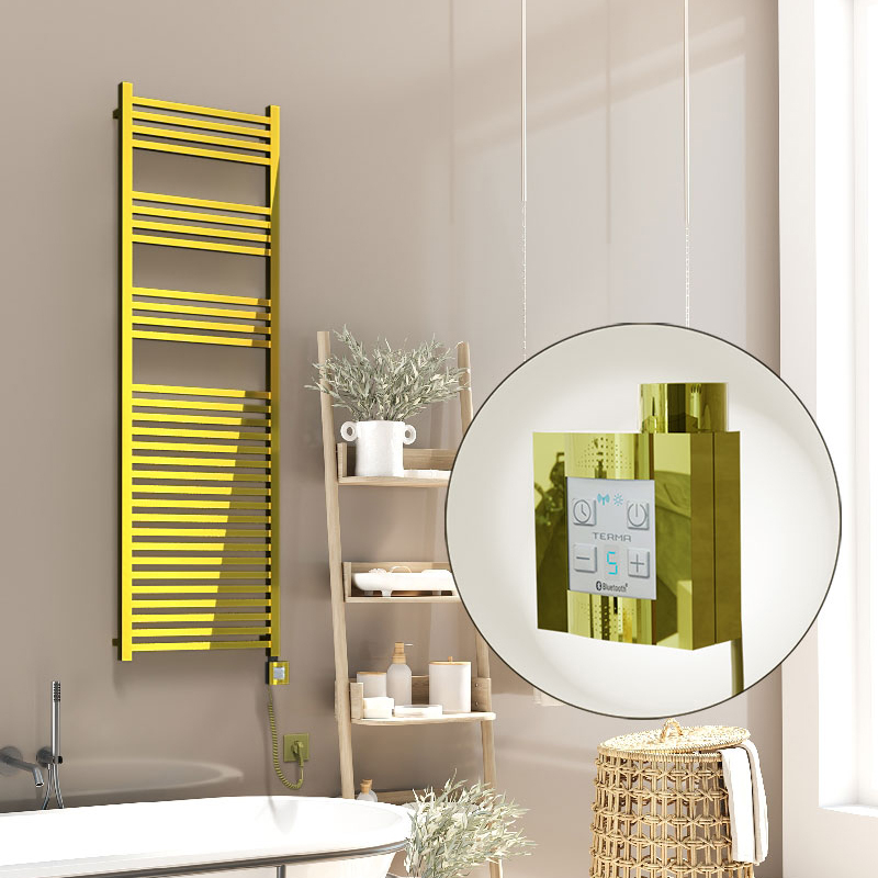 Barbados Electric Towel Warmer 500x1600 Gold Ktx4 600 W (Spiral Cable)