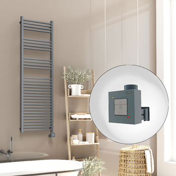 Radiva - Barbados Electric Towel Warmer 500x1600 Anthracite Ktx1 600 W