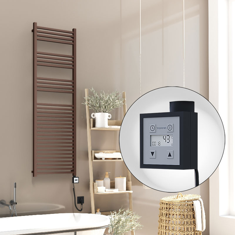 Barbados Elektirikli Havlupan 500x1600 Bakır Eskitme Parlak (KTX3 Termostat) 600W Spiral Kablolu
