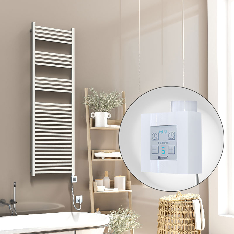 Barbados Electric Towel Warmer 500x1600 White Ktx4 600 W (Spiral Cable)
