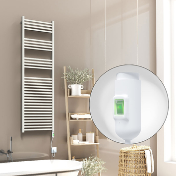Radiva - Barbados Sèche Serviettes Electrique 900 Watt 500x1600 Blanc (On/Off)