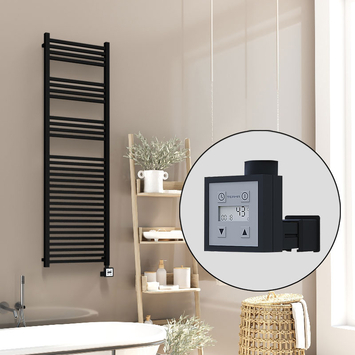 Radiva - Barbados Sèche Serviettes Electrique 500x1600 Noir mat Ktx3 1000 W Radiva - Barbados Sèche Serviettes Electrique 500x1600 Noir mat Ktx3 1000 W