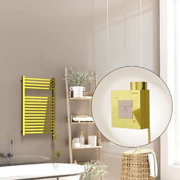 Radiva - Barbados Sèche Serviettes Electrique 500x800 Or Ktx1 300 Watt Câble en spirale