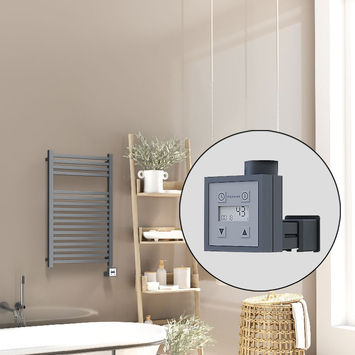 Radiva - Barbados Elektrikli Havlupan 500x800 Antrasit (KTX3 Termostat) 600W