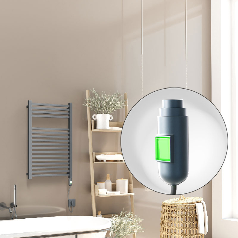 Barbados Elektrikli Havlupan 500x800 Antrasit (On/Off Düğmeli) 600W