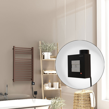  - Barbados Sèche Serviettes Electrique 500x800 Antique Cuivre Ktx1 300 Watt Câble en spirale