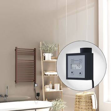  - Barbados Electric Towel Warmer 500x800 Antique Copper Ktx3 200 W (Spiral Cable)