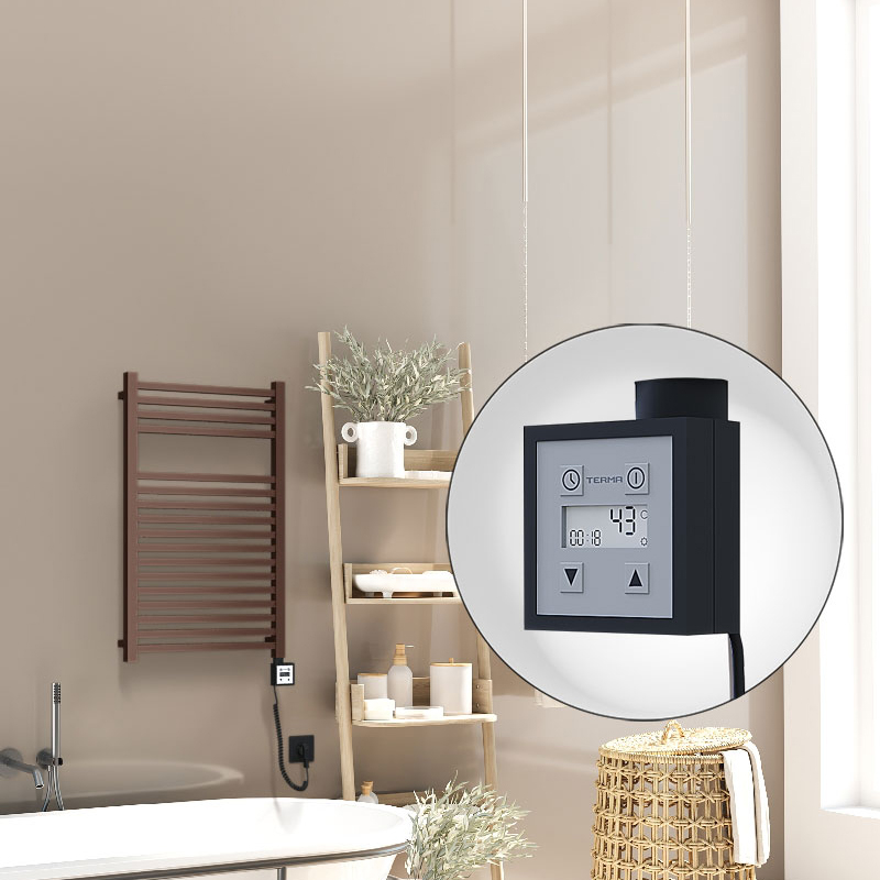 Barbados Electric Towel Warmer 500x800 Antique Copper Ktx3 200 W (Spiral Cable)