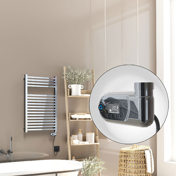 Radiva - Barbados Sèche Serviettes Electrique 300 Watt 500x800 Chrome (Thermostat Thesis)