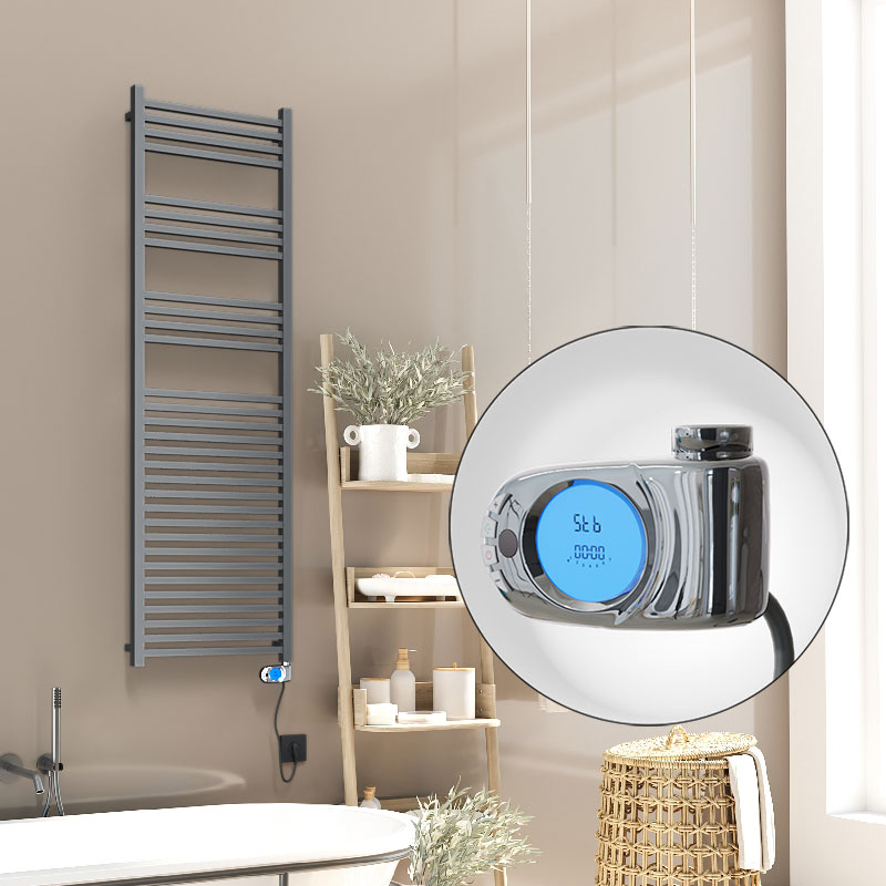 Barbados Sèche Serviettes Electrique 900 Watt 500x1600 Anthracite (Thermostat Musa)