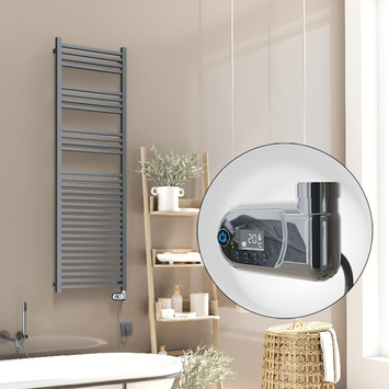 Radiva - Barbados Electric Towel Warmer 600 Watt 500x1600 Anthracite (Thesis Thermostat)