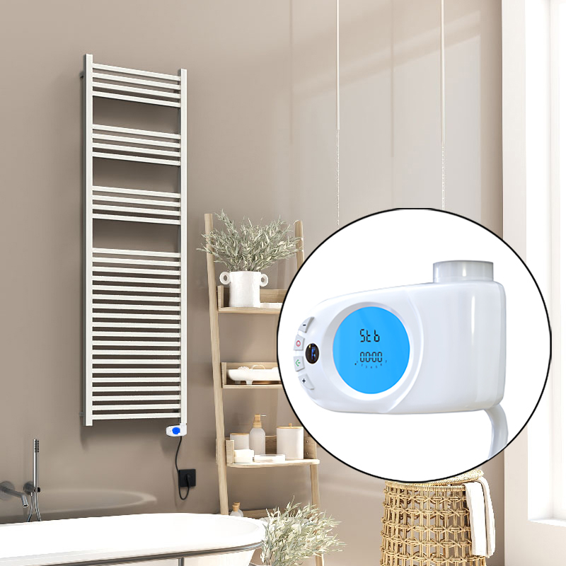 Barbados Sèche Serviettes Electrique 900 Watt 500x1600 Blanc (Thermostat Musa)