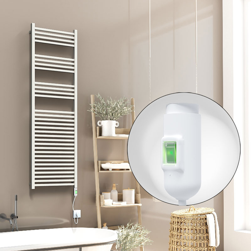 Barbados Electric Towel Warmer 600 Watt 500x1600 White (On/Off)