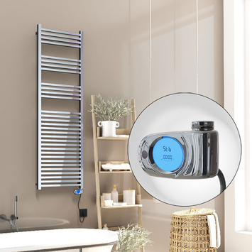 Radiva - Barbados Sèche Serviettes Electrique 600 Watt 500x1600 Chrome (Thermostat Musa) Radiva - Barbados Sèche Serviettes Electrique 600 Watt 500x1600 Chrome (Thermostat Musa)