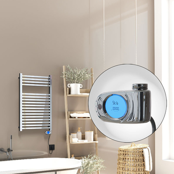 Radiva - Barbados Sèche Serviettes Electrique 300 Watt 500x800 Chrome (Thermostat Musa) Radiva - Barbados Sèche Serviettes Electrique 300 Watt 500x800 Chrome (Thermostat Musa)