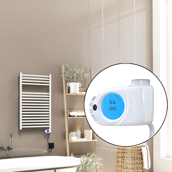 Radiva - Barbados Sèche Serviettes Electrique 600 Watt 500x800 Blanc (Thermostat Musa) Radiva - Barbados Sèche Serviettes Electrique 600 Watt 500x800 Blanc (Thermostat Musa)