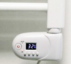 Barbados Sèche Serviettes Electrique 600 Watt 500x800 Blanc (Thermostat Thesis) - Thumbnail