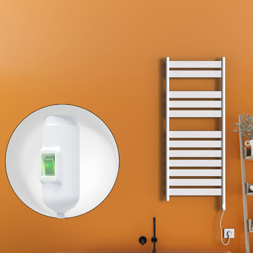 Radiva - Bora Bora Electric Towel Warmer 300 Watt 500x1200 White (On/Off)