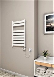 Bora Bora Electric Towel Warmer 300 Watt 500x800 White (Thesis Thermostat) - Thumbnail