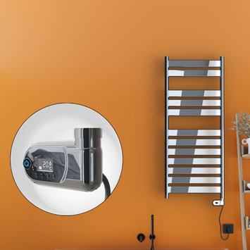 Radiva - Bora Bora Sèche Serviettes Electrique 300 Watt 500x1200 Chrome (Thermostat Thesis)
