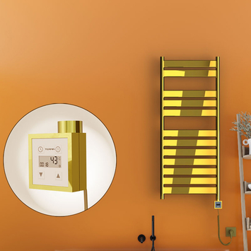 Radiva - Bora Bora Electric Towel Warmer 500x1200 Gold Ktx3 300 W (Spiral Cable)