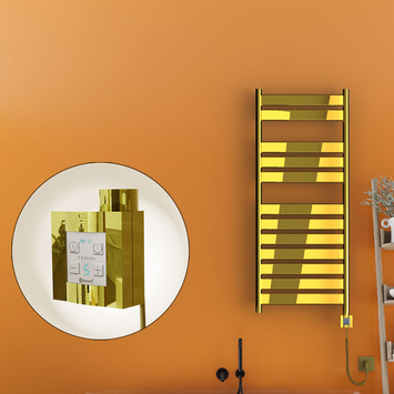 Radiva - Bora Bora Electric Towel Warmer 500x1200 Gold Ktx4 300 W (Spiral Cable)