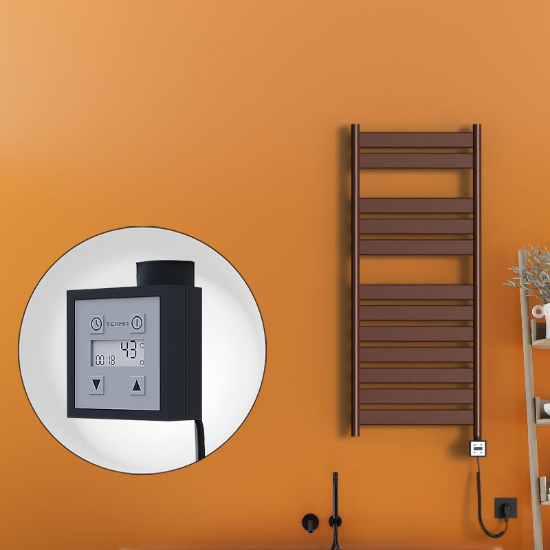 Bora Bora Sèche Serviettes Electrique 500x1200 Antique Cuivre Ktx3 300 Watt Câble en spirale