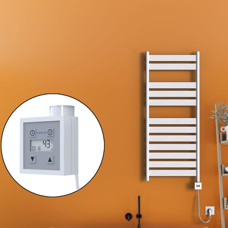 Bora Bora Sèche Serviettes Electrique 500x1200 Blanc Ktx3 600 Watt Câble en spirale