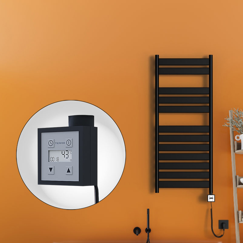 Bora Bora Elektrikli Havlupan 500x1200 Siyah (KTX3 Termostat) 600W Spiral Kablolu