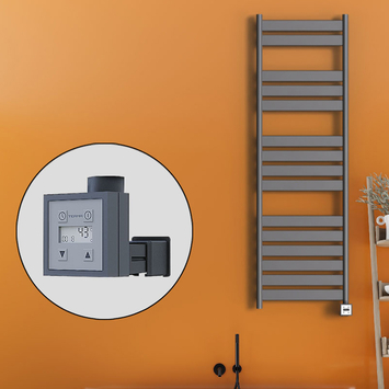 Radiva - Bora Bora Elektrikli Havlupan 500x1600 Antrasit (KTX3 Termostat) 1000W