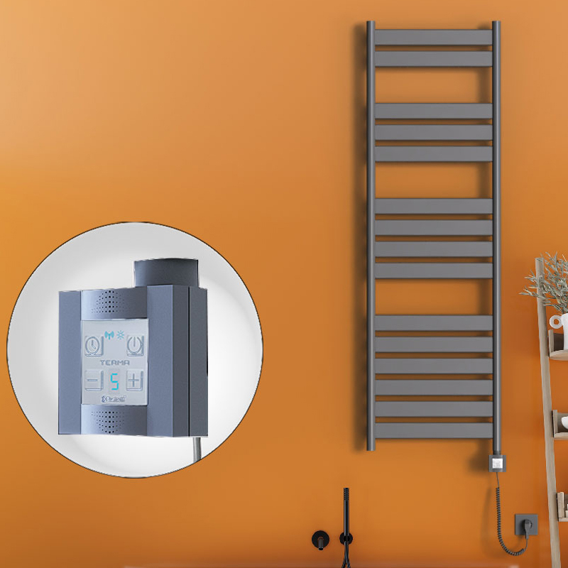 Bora Bora Sèche Serviettes Electrique 500x1600 Anthracite Ktx4 1000 Watt Câble en spirale