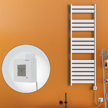 Radiva - Bora Bora Elektrikli Havlupan 500x1600 Beyaz (KTX1 Termostat) 1000W Spiral Kablolu