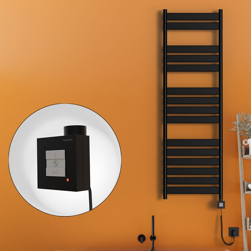 Bora Bora Elektrikli Havlupan 500x1600 Mat Siyah Ktx1 1000 Watt Spiral Kablolu