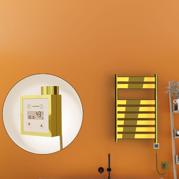 Radiva - Bora Bora Elektrikli Havlupan 500x800 Altın (KTX3 Termostat) 300W Spiral Kablolu