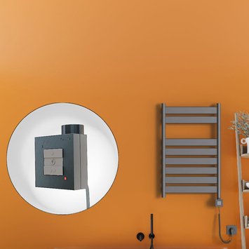 Radiva - Bora Bora Elektrikli Havlupan 500x800 Antrasit (KTX1 Termostat) 300W Spiral Kablolu